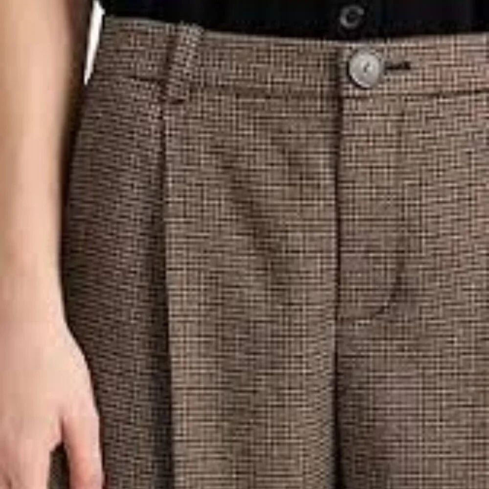 5 - NWT VINCE HOUNDSTOOTH WIDE LEG PANTS - Picture 6 of 7